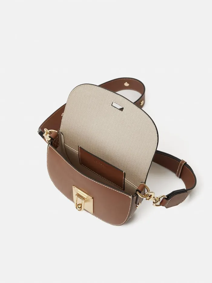 Women Denbigh Studded Leather Bag Tan Jigsaw Wallets and Card Holders