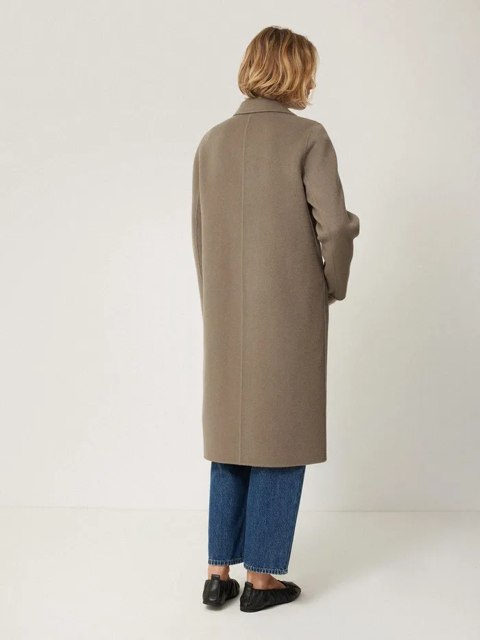 Women Double Faced Tailored Coat Mole Jigsaw Coats and Jackets