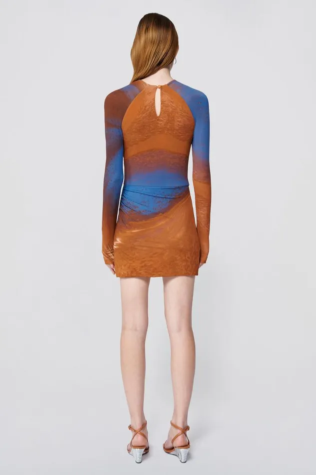 Women Dresses and Jumpsuits Jonathan Simkhai Abby Dress Printed Long Sleeve Mini Dress