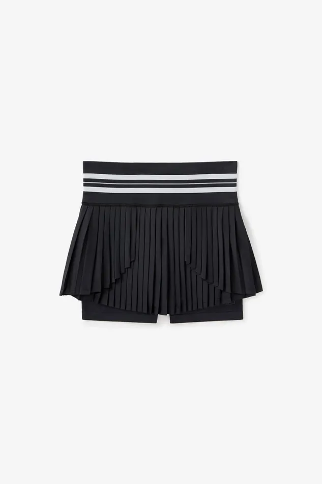 Women Dresses and Skirts Fila Challenger Pleated Seamless Skort 985 Blackgardeniaultimate Gray
