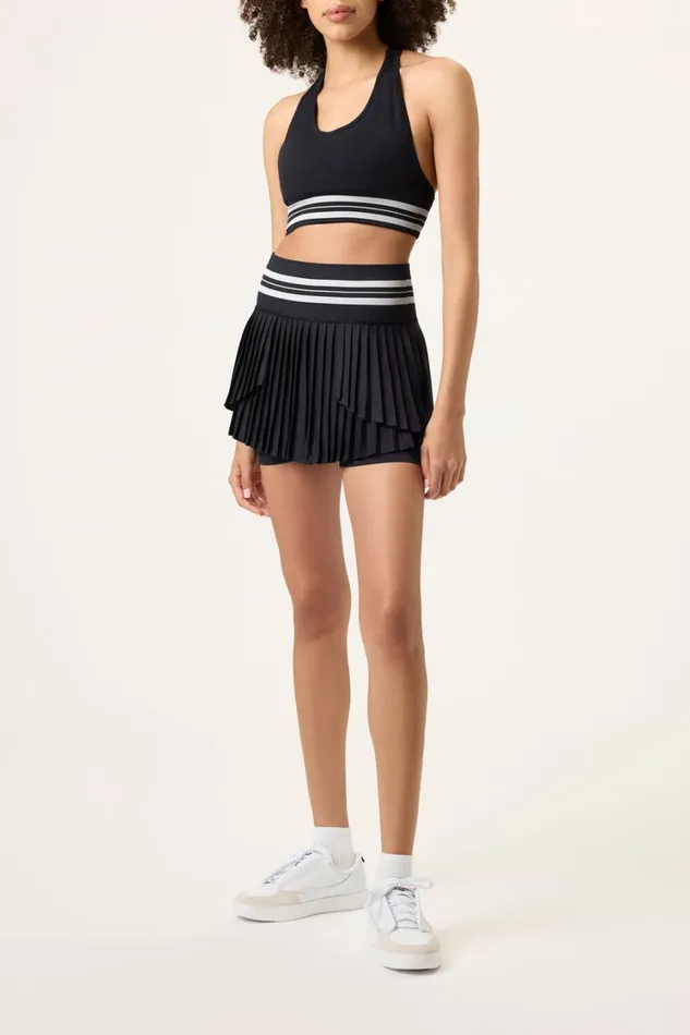 Women Dresses and Skirts Fila Challenger Pleated Seamless Skort 985 Blackgardeniaultimate Gray