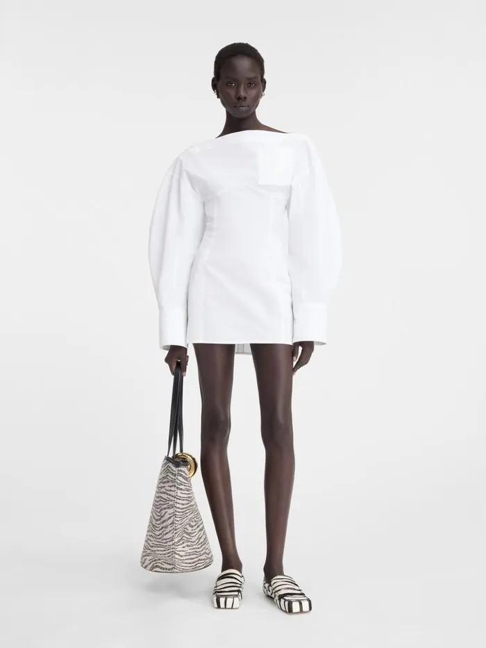 Women Dresses and Skirts JACQUEMUS The Casaco Shirt Dress White