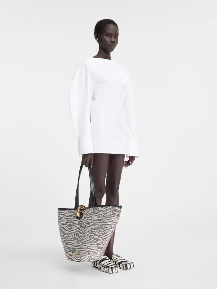 Women Dresses and Skirts JACQUEMUS The Casaco Shirt Dress White Women Dresses and Skirts JACQUEMUS The Casaco Shirt Dress White
