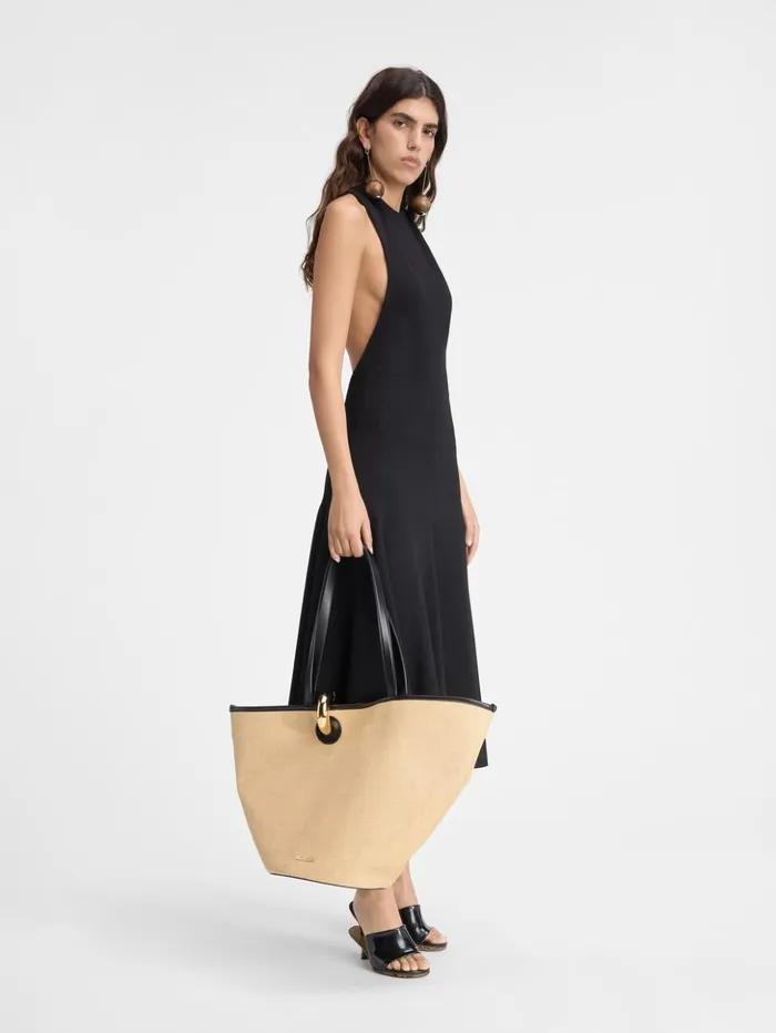 Women Dresses and Skirts JACQUEMUS The Favola Dress Black Women Dresses and Skirts JACQUEMUS The Favola Dress Black