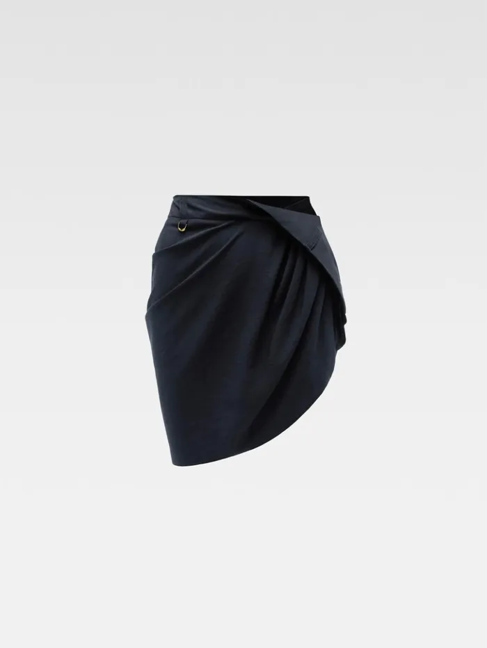 Women Dresses and Skirts JACQUEMUS The Saudade Mini Skirt Dark Navy Women Dresses and Skirts JACQUEMUS The Saudade Mini Skirt Dark Navy
