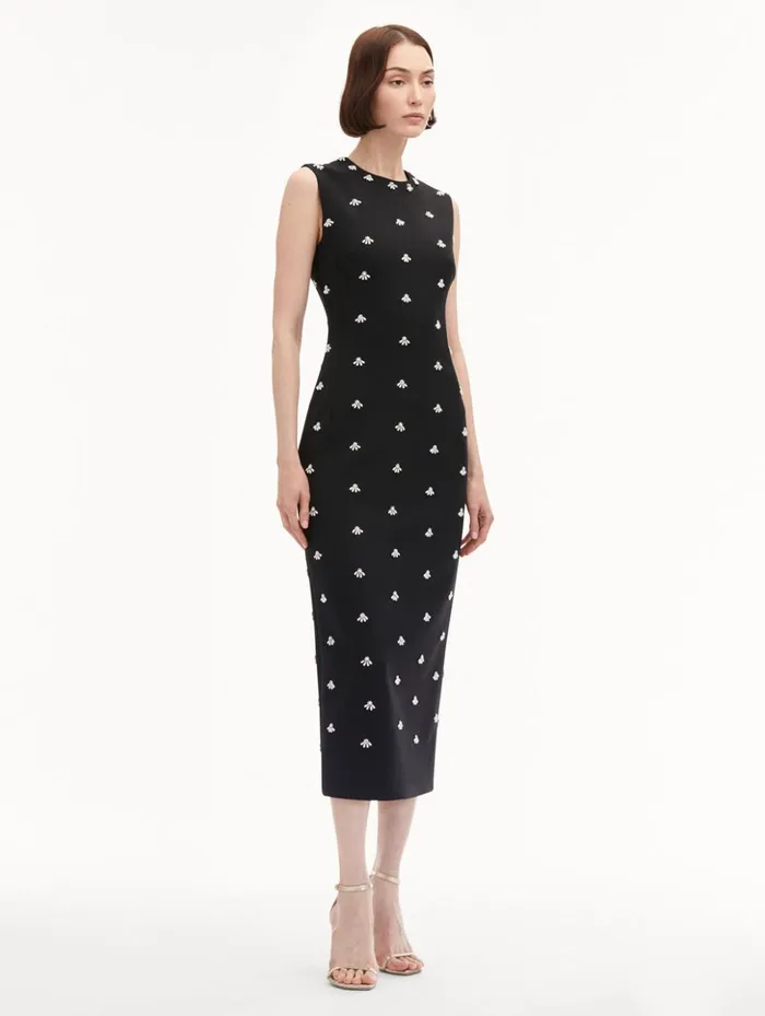 Women Dresses Oscar De La Renta Pearl Cabochon Cocktail Dress Black Women Dresses Oscar De La Renta Pearl Cabochon Cocktail Dress Black