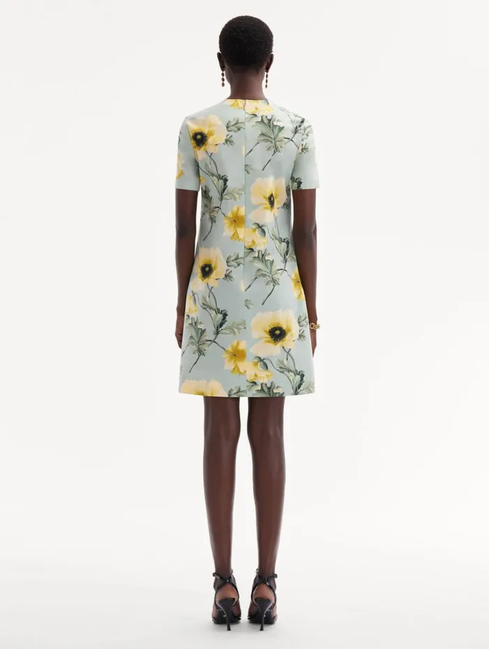 Women Dresses Oscar De La Renta Poppy Cotton Poplin Shift Dress Sage Yellow Women Dresses Oscar De La Renta Poppy Cotton Poplin Shift Dress Sage Yellow