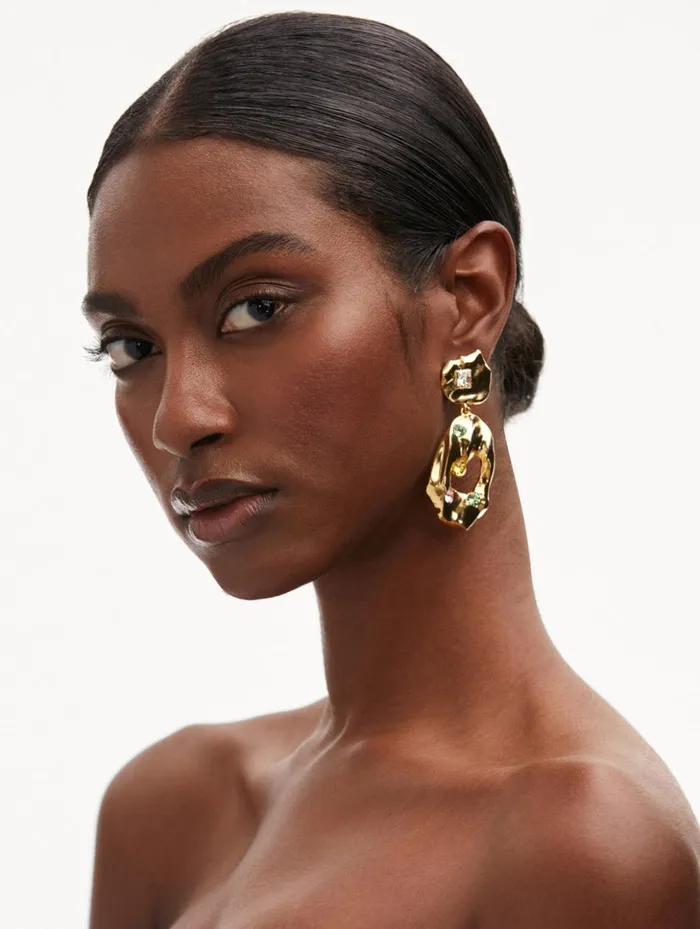 Women Earrings Oscar De La Renta Textured Metal Drop Earrings Multi Women Earrings Oscar De La Renta Textured Metal Drop Earrings Multi