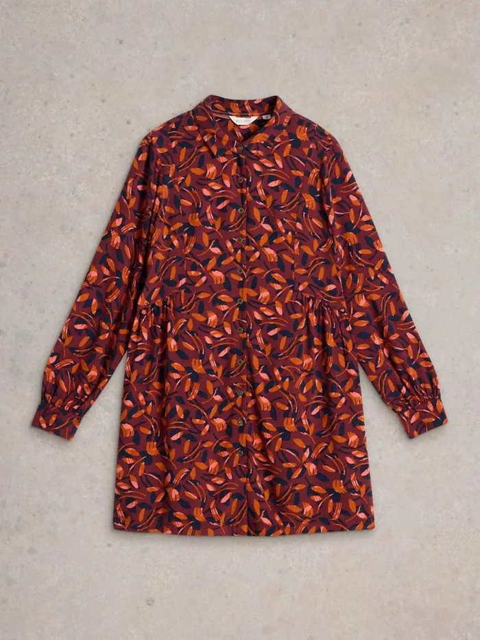 Women Farley Tunic Plum Purple Print White Stuff Shirts and Blouses Women Farley Tunic Plum Purple Print White Stuff Shirts and Blouses