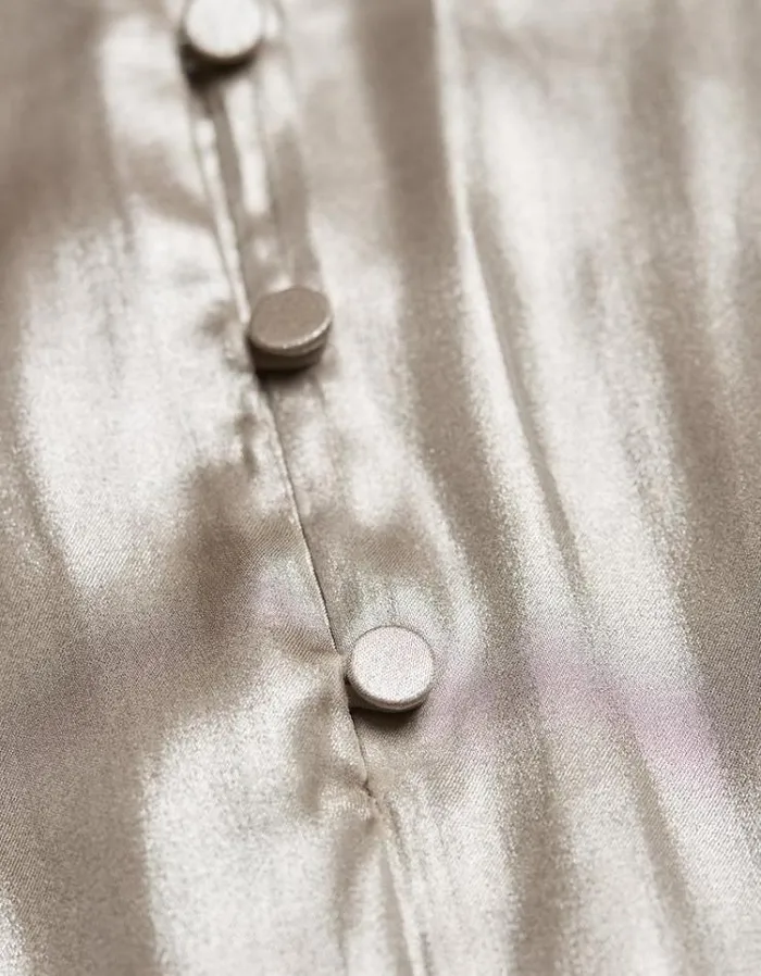 Women FatFace Copper and Black FatFace All Dressed Up Elda Metallic Blouse Light Silver
