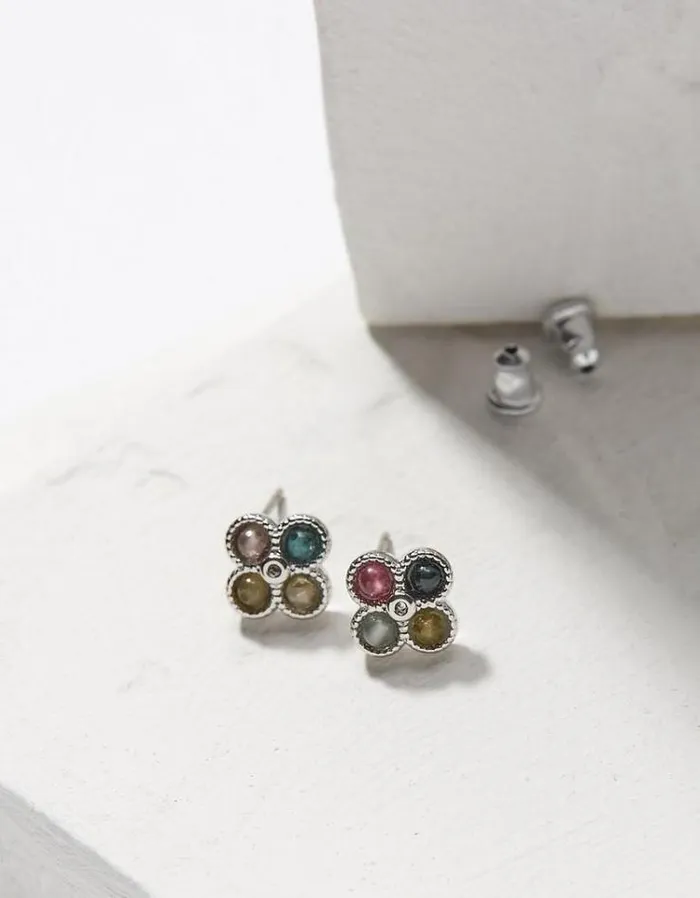 Women FatFace Jewelry Semi Precious Studs Multi