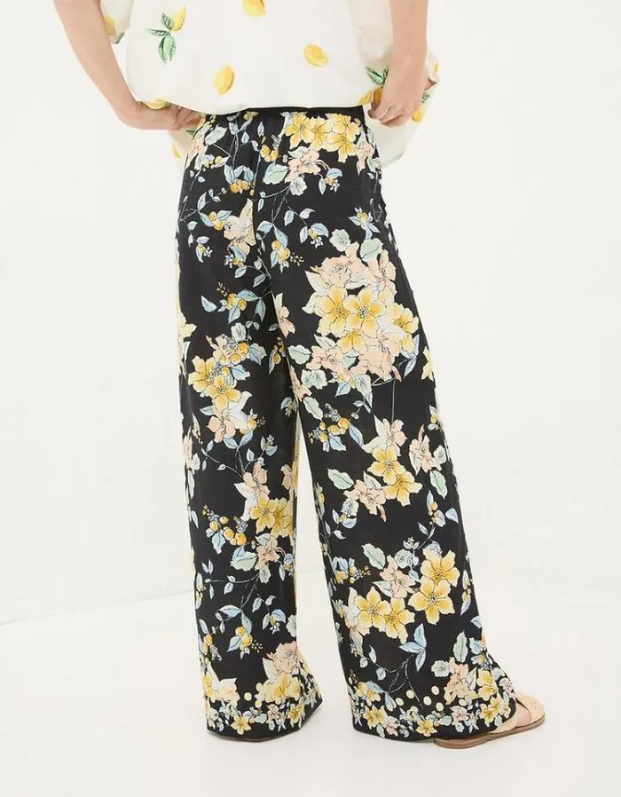 Women FatFace Pants and Leggings Jenna Citrus Floral Pants Black