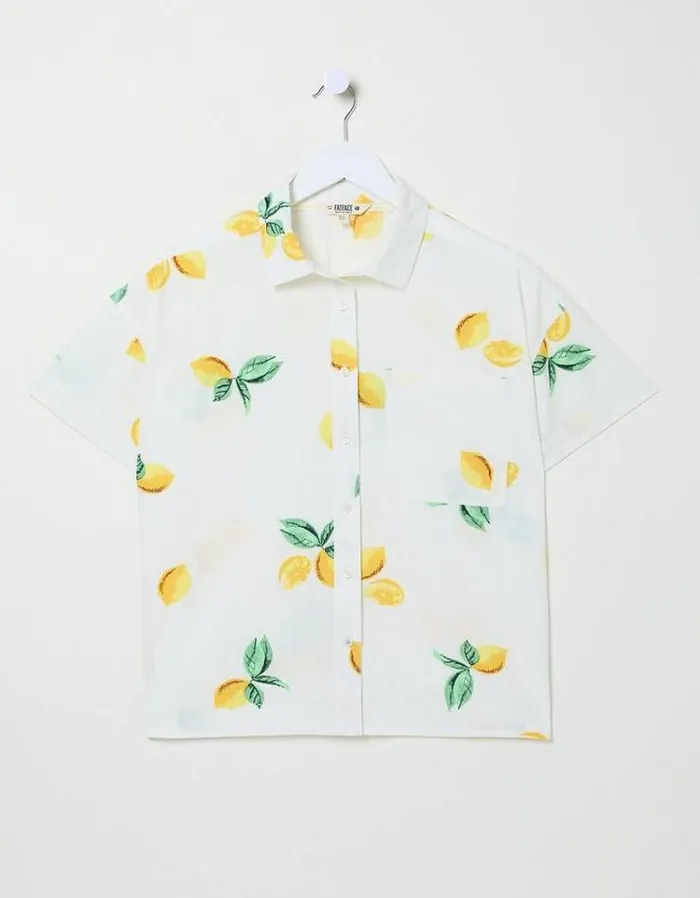 Women FatFace Shirts and Blouses Louisa Lemons Shirt Ivory