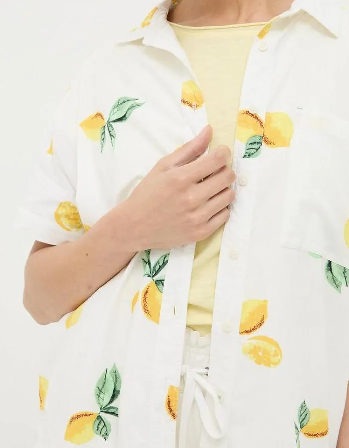 Women FatFace Shirts and Blouses Louisa Lemons Shirt Ivory