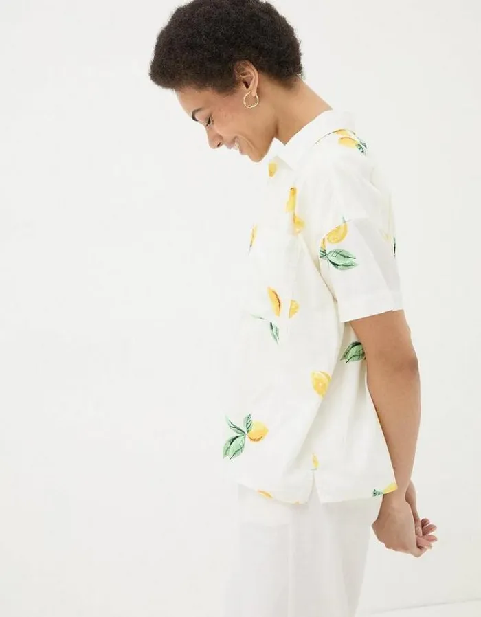 Women FatFace Shirts and Blouses Louisa Lemons Shirt Ivory