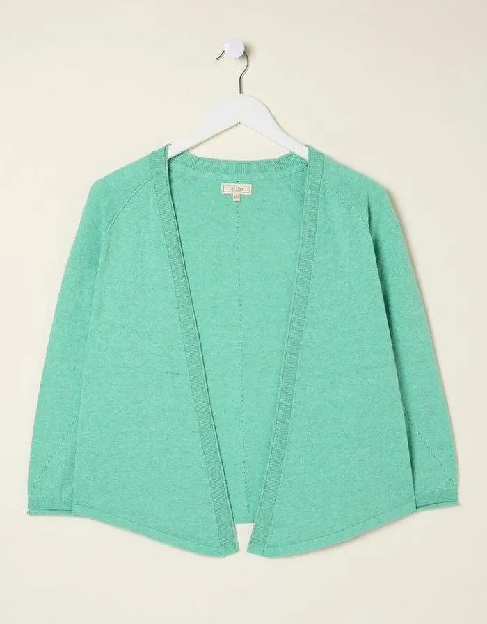 Women FatFace Sweaters and Cardigans Tie Front Cardigan Mint Green