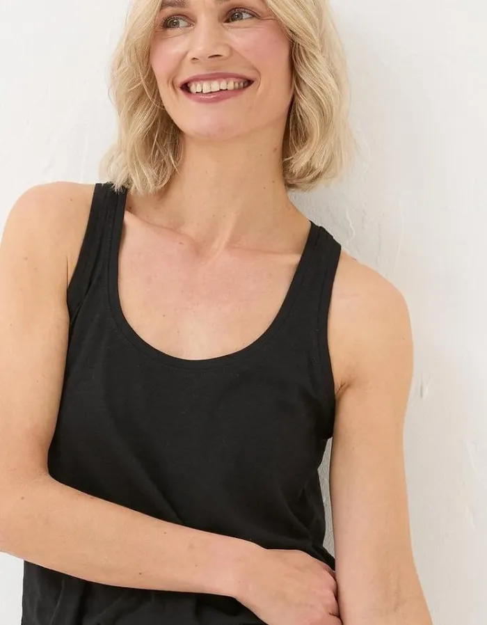 Women FatFace Tops and TShirts Kirsty Vest Black