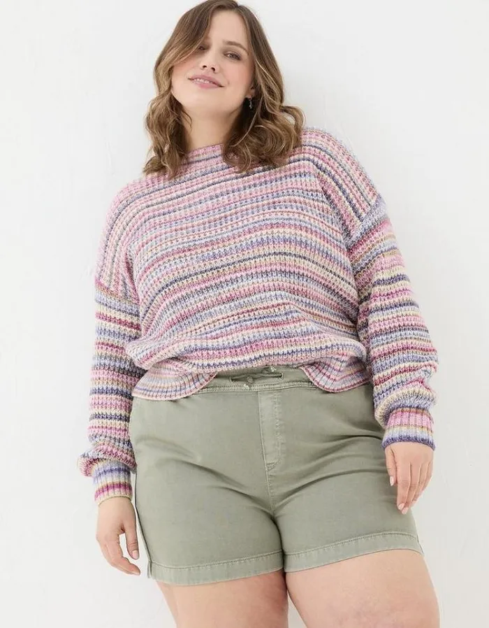 Women FatFace Vacation Shop Ashby Pull On Denim Shorts Green