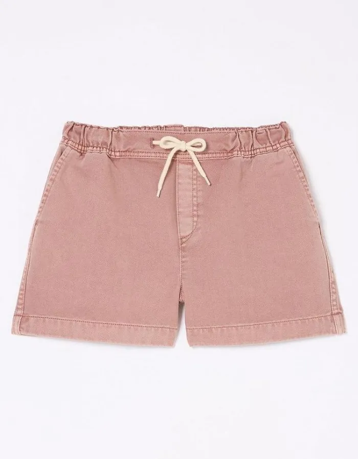 Women FatFace Vacation Shop Ashby Pull On Denim Shorts Rose Pink