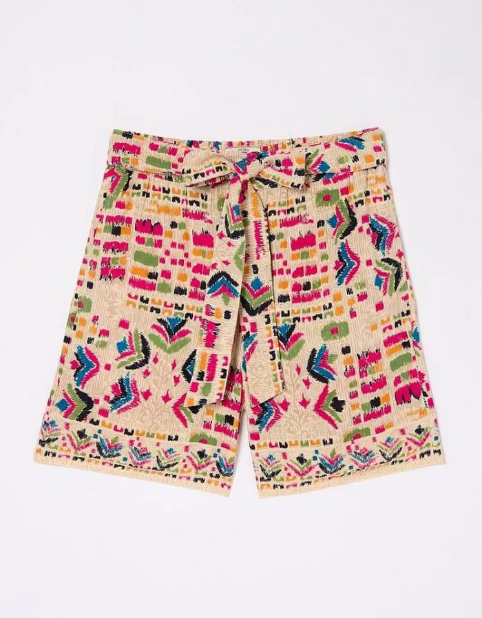 Women FatFace Vacation Shop Faye Trail Marks Shorts Multi