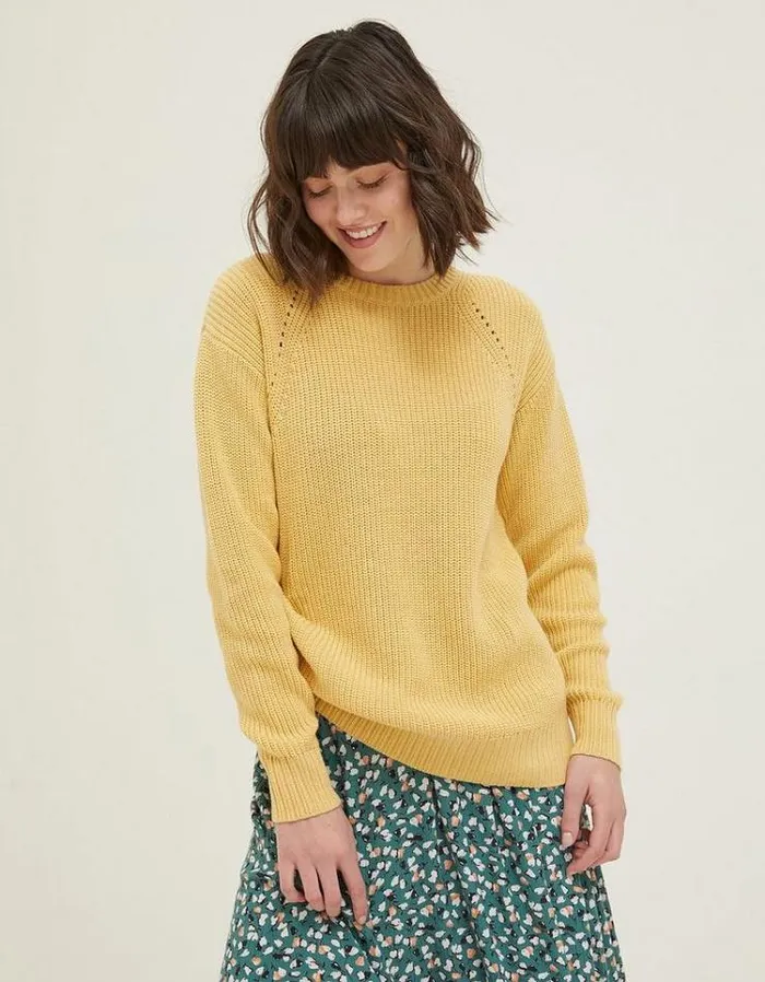 Women FatFace Women039s Sale Carly Plain Sweater Yellow
