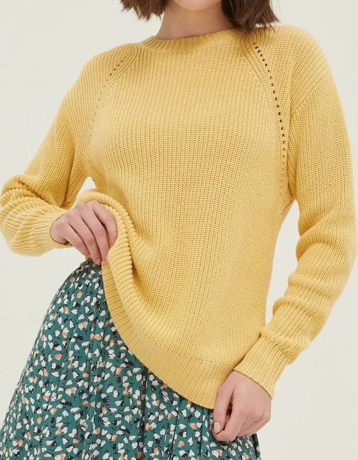 Women FatFace Women039s Sale Carly Plain Sweater Yellow
