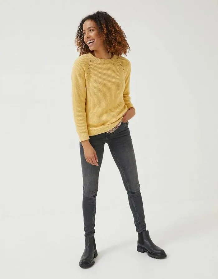 Women FatFace Women039s Sale Carly Plain Sweater Yellow
