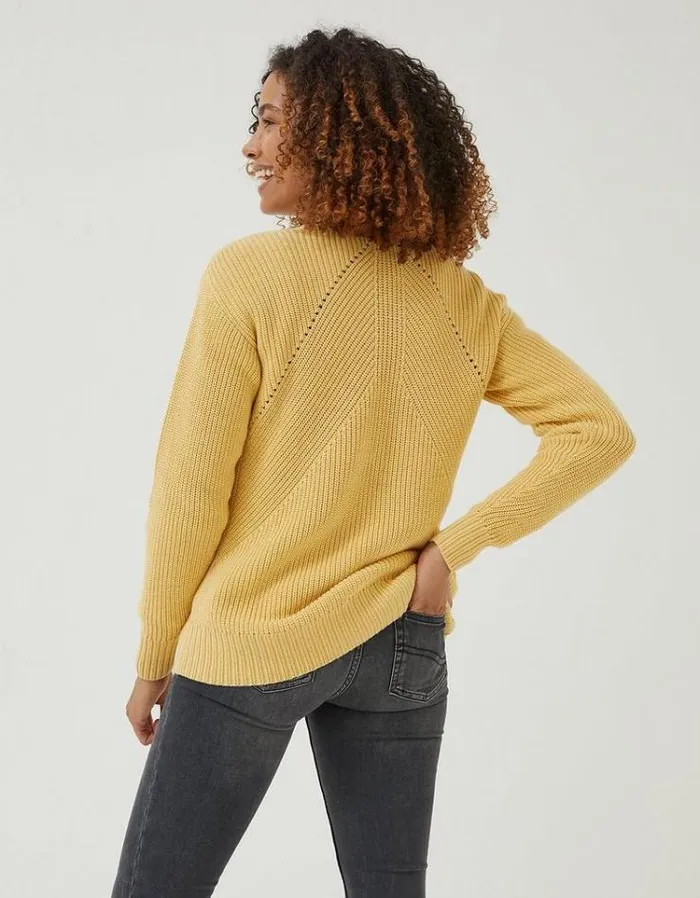 Women FatFace Women039s Sale Carly Plain Sweater Yellow