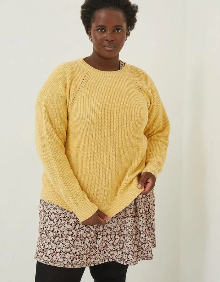 Women FatFace Women039s Sale Carly Plain Sweater Yellow