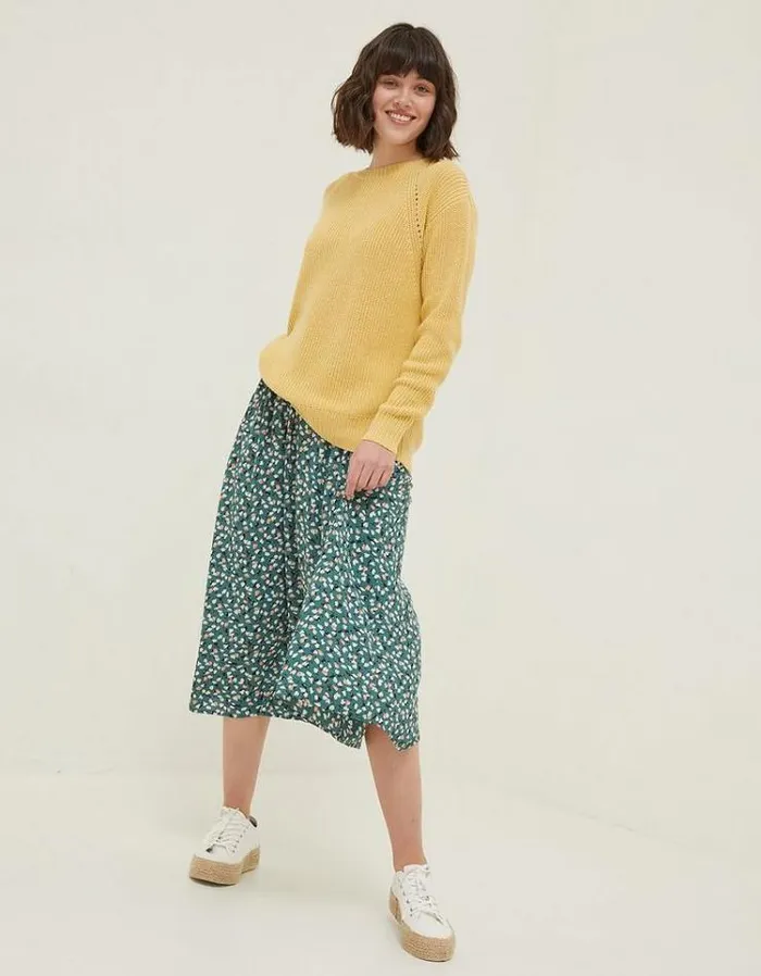 Women FatFace Women039s Sale Carly Plain Sweater Yellow