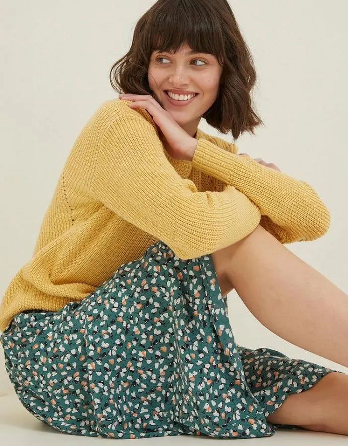 Women FatFace Women039s Sale Carly Plain Sweater Yellow