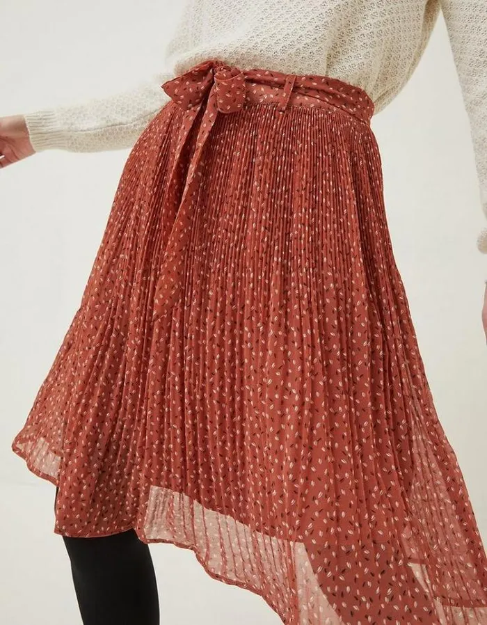 Women FatFace Women039s Sale Kayleigh Seed Geo Skirt Rust Brown