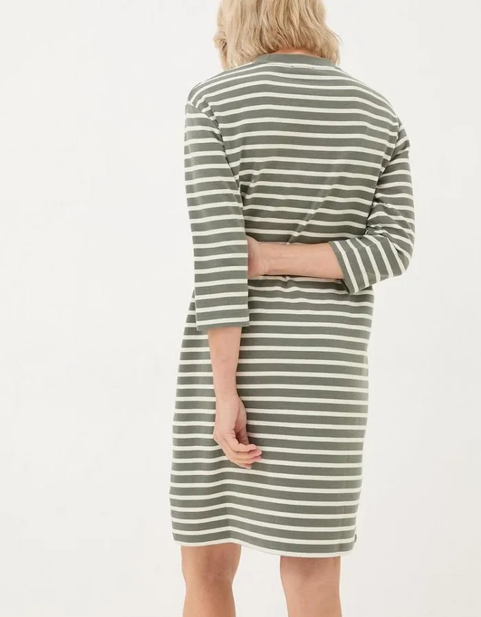Women FatFace Women039s Sale Mia Stripe Jersey Dress Khaki Green