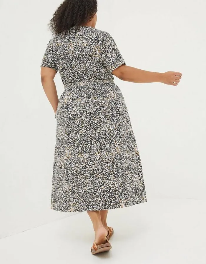 Women FatFace Women039s Sale Navi Dappled Spot Jersey Dress Natural