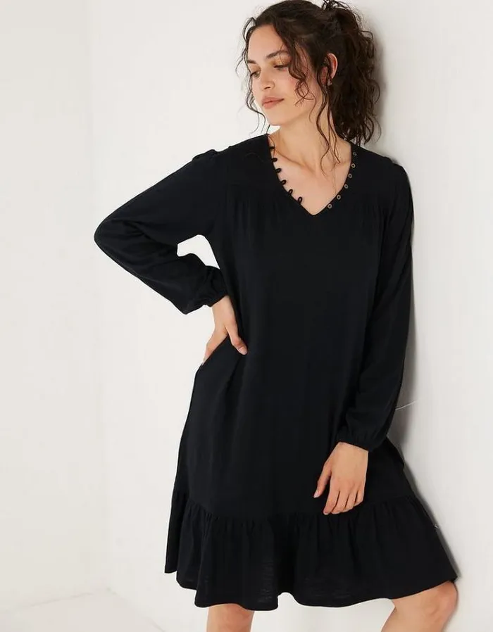 Women FatFace Women039s Sale Stroud Jersey Dress Black