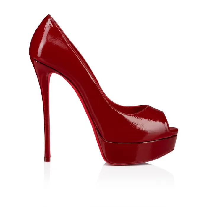 Women Fetish Peep 150 Mm Pumps 8211 Vog Patent Leather 8211 Loubi Christian Louboutin Pumps