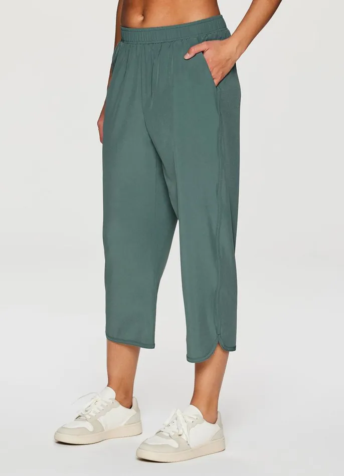 Women Gabby Weekend Wide Leg Capri Sea Green RBX Active Pants