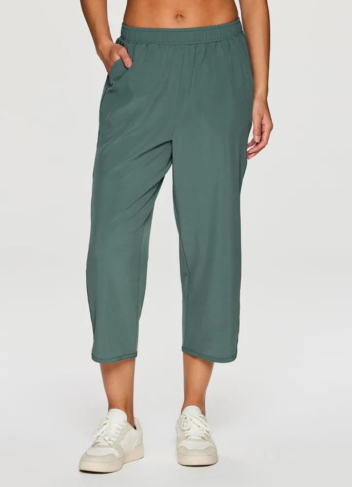 Women Gabby Weekend Wide Leg Capri Sea Green RBX Active Pants