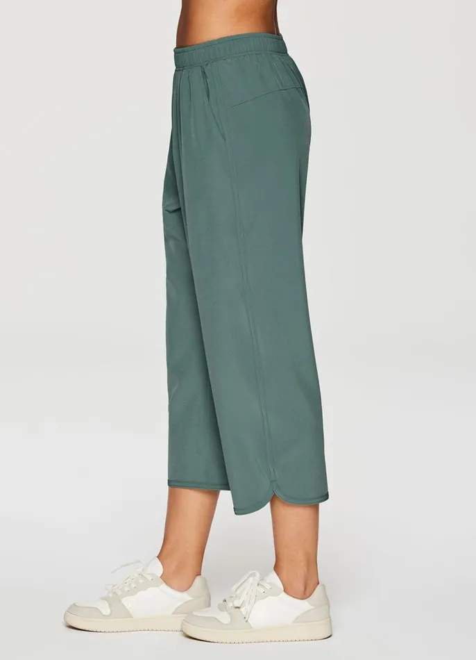 Women Gabby Weekend Wide Leg Capri Sea Green RBX Active Pants