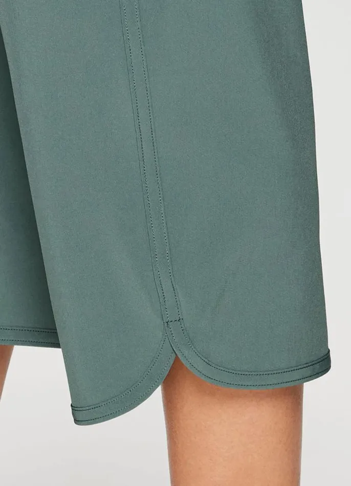 Women Gabby Weekend Wide Leg Capri Sea Green RBX Active Pants