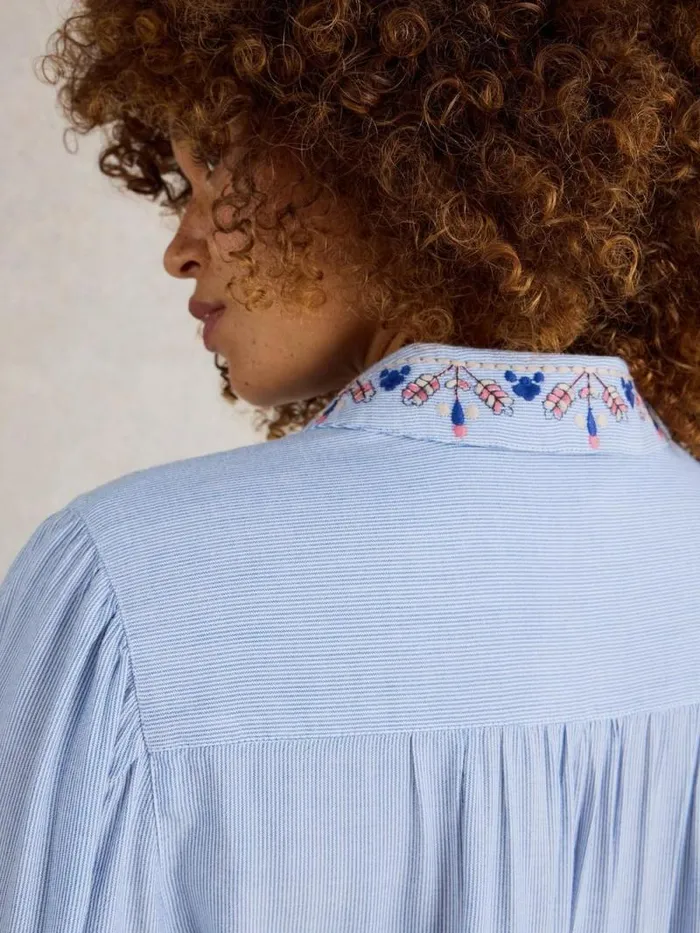 Women Geri Embroidered Shirt Blue Multi White Stuff Tunics
