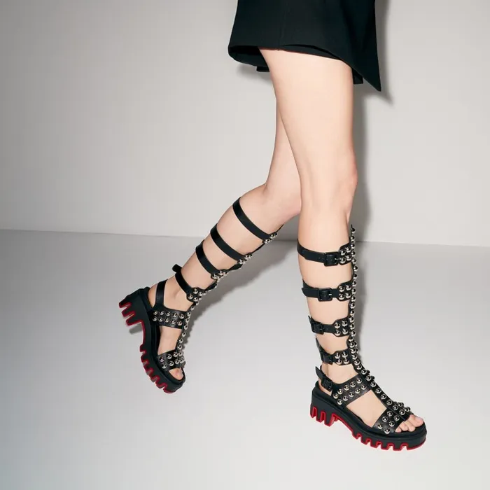 Women Gladiadune Sandals 8211 Nappa Leather 8211 Black Christian Louboutin Sandals and Slides Women Gladiadune Sandals 8211 Nappa Leather 8211 Black Christian Louboutin Sandals and Slides