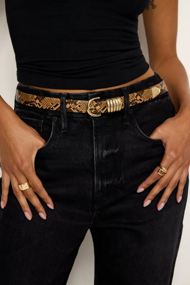 Women GOOD AMERICAN Belts SLIM 5RINGBELT Bpsp Print