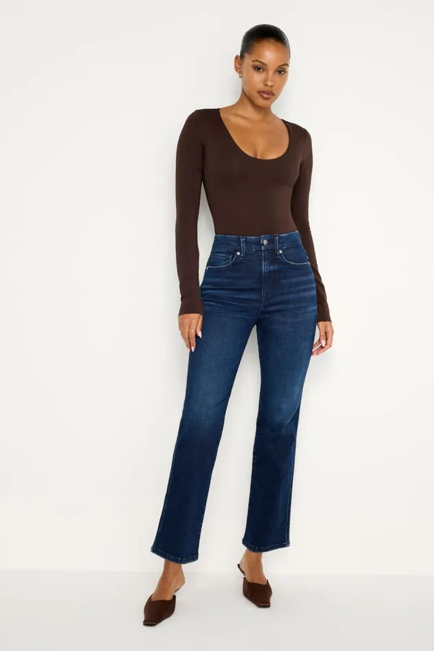 Women GOOD AMERICAN Bodysuits SCUBA SCOOP NECKBODYSUIT Bark003