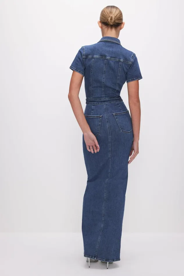 Women GOOD AMERICAN Dresses FIT FOR SUCCESS MAXIDRESS Indigo594