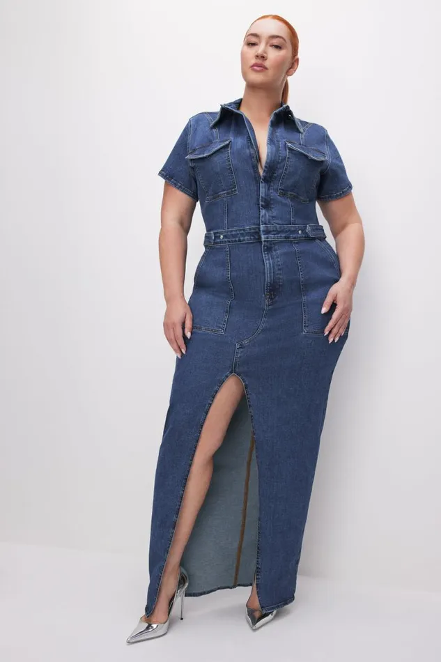Women GOOD AMERICAN Dresses FIT FOR SUCCESS MAXIDRESS Indigo594