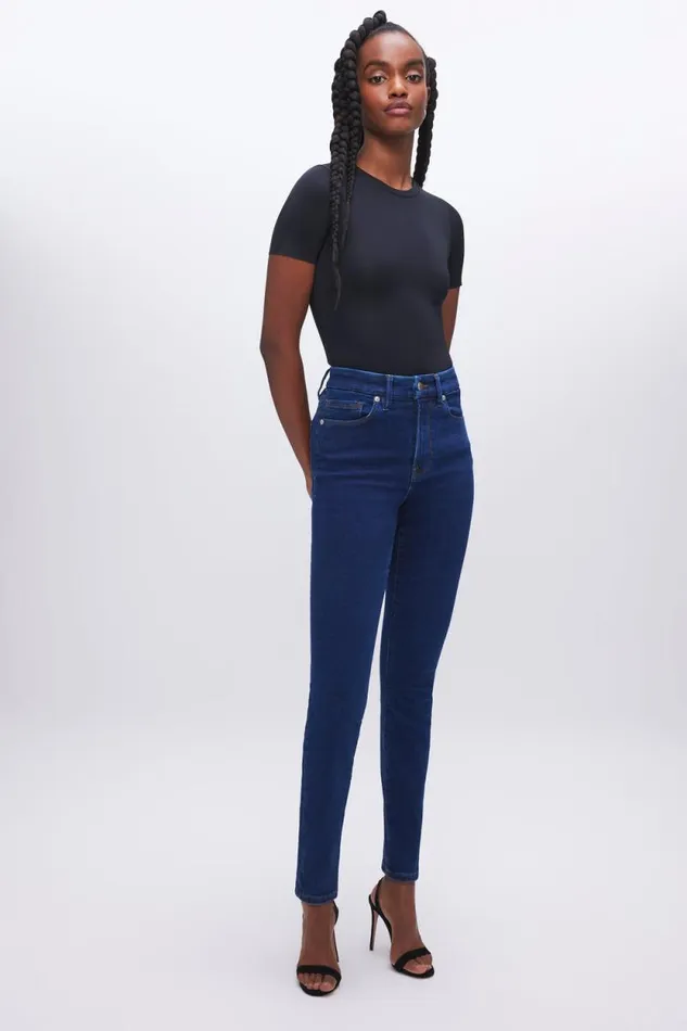 Women GOOD AMERICAN Jeans ALWAYS FITS GOOD WAIST SKINNYJEANS Blue821