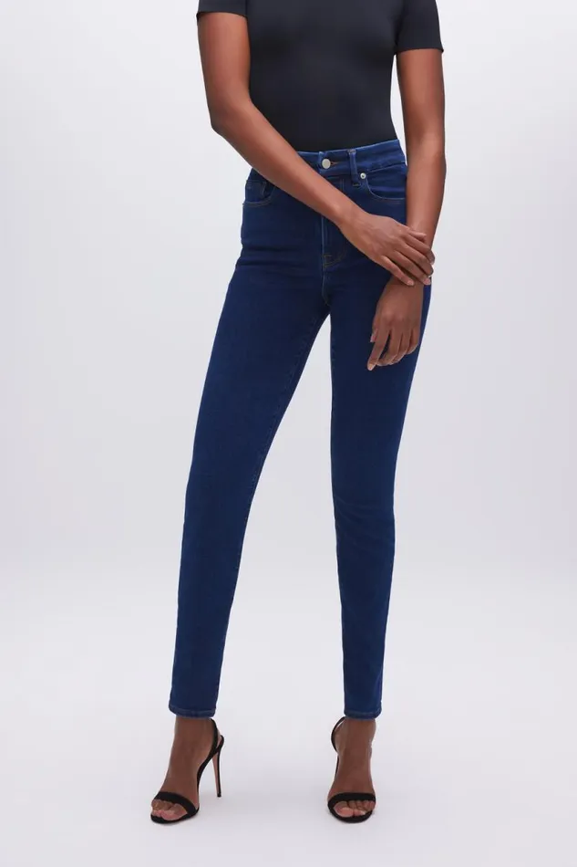 Women GOOD AMERICAN Jeans ALWAYS FITS GOOD WAIST SKINNYJEANS Blue821