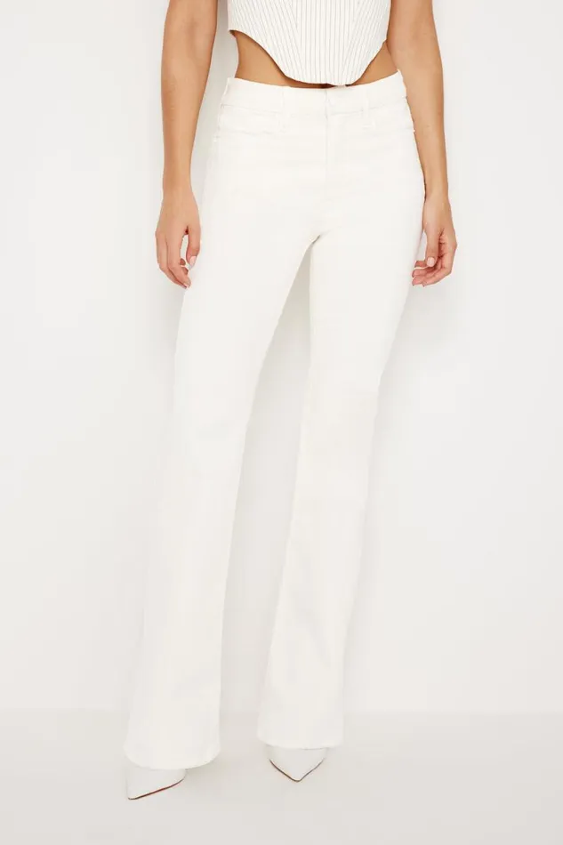 Women GOOD AMERICAN Jeans GOOD CLASSIC LIGHT COMPRESSION BOOTCUTJEANS Cloud White001