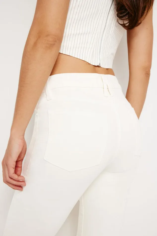 Women GOOD AMERICAN Jeans GOOD CLASSIC LIGHT COMPRESSION BOOTCUTJEANS Cloud White001